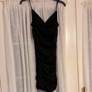 Elegant Black Glitter Dress